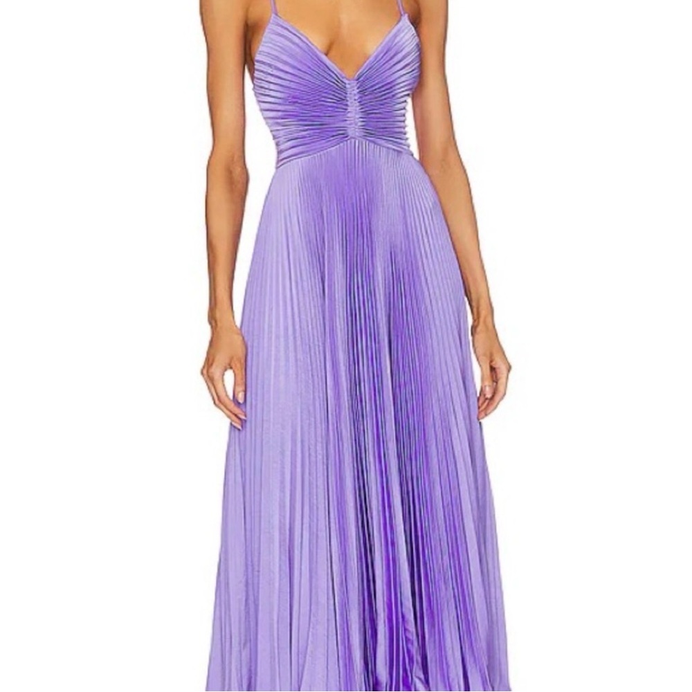 ALC Gemini Pleated Midi Dress-Bellflower